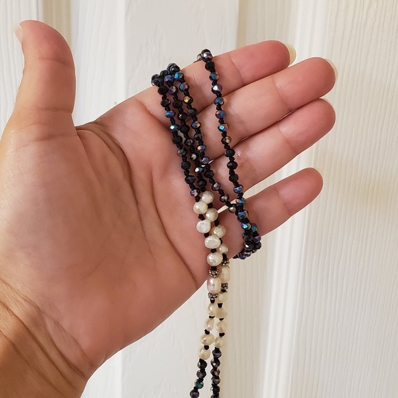 🆕 Long Beaded Tassel Necklace - Picture 7 of 8